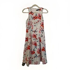 Ivanka Trump Floral Print Scuba Crepe Fit-And-Flare Dress Woman 6